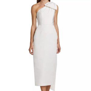 Alexia Maria White Anne Dress - Bridal Silk Midi